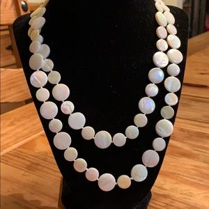 🎁41” Mother of Pearl coin necklace MOTHERS DAY